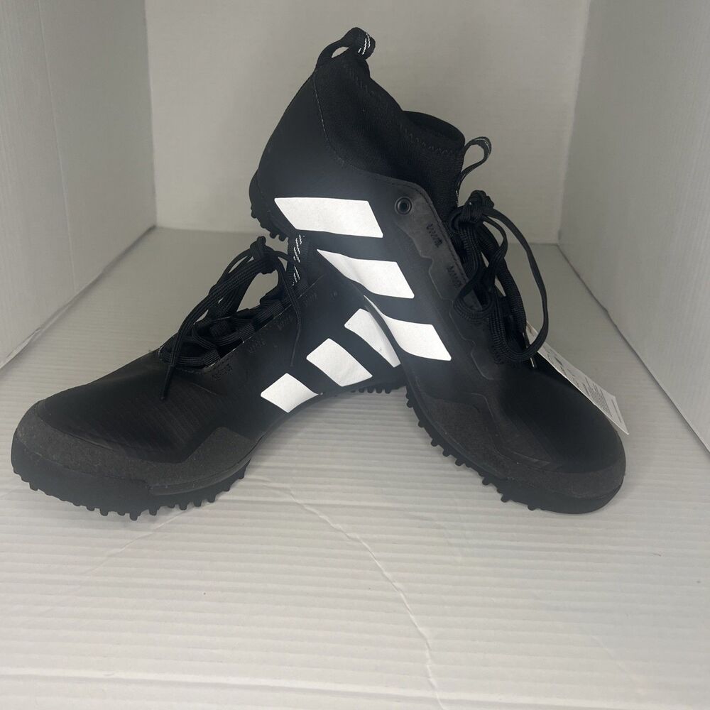 Adidas The Gravel Cycling Shoes Men’s 9  Women 10 Core Black White GW5330 NEW